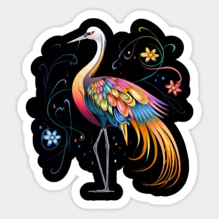 Whooping Crane Happiness Sticker